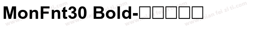 MonFnt30 Bold字体转换
